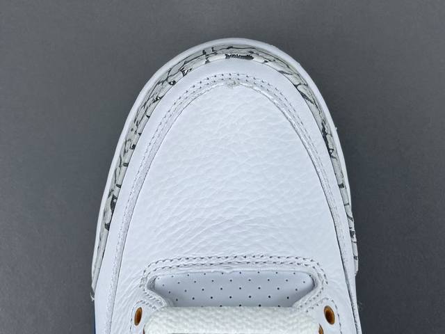 渠道优势 ！ X版 改进款 Aj3 Jordan Air Jordan 3 Retro White And True Blue 奇才 中帮 复古篮球鞋 白蓝 货