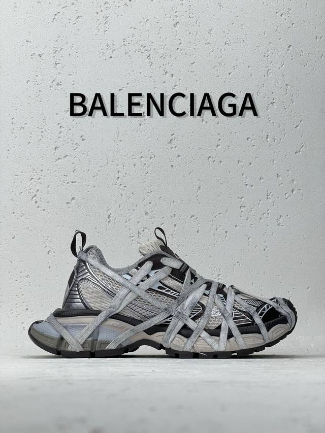 渠道优势 ！ Ok版 巴黎 Balenciaga巴黎世家 3Xl 24Ss 绑带做旧 潮流百搭 低帮 生活休闲鞋 男女同款 尺码35 36 37 38 39 4