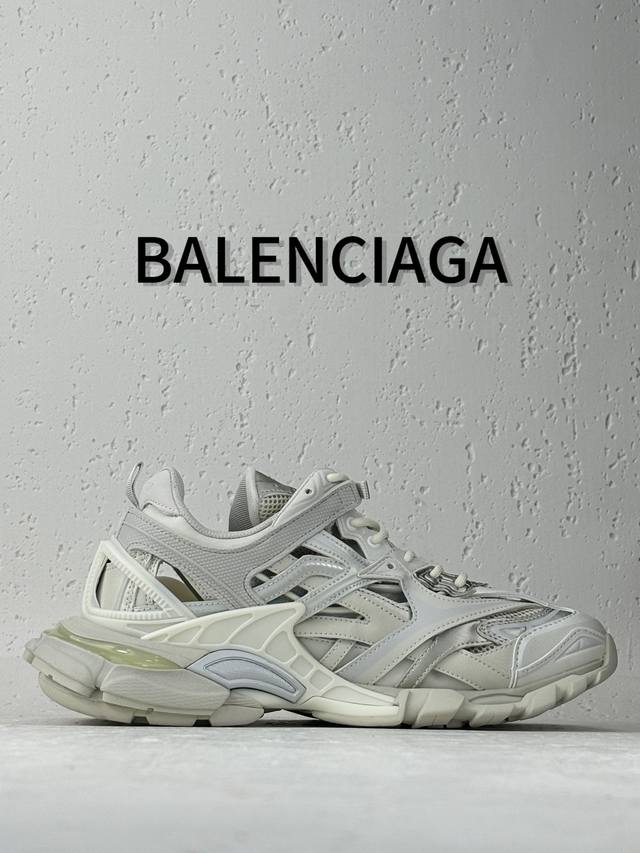 渠道优势 ！ Ok版 巴黎 Balenciaga巴黎世家 Track 2.0 圆头系带 低帮 老爹鞋 男女同款 尺码35 36 37 38 39 40 41 4