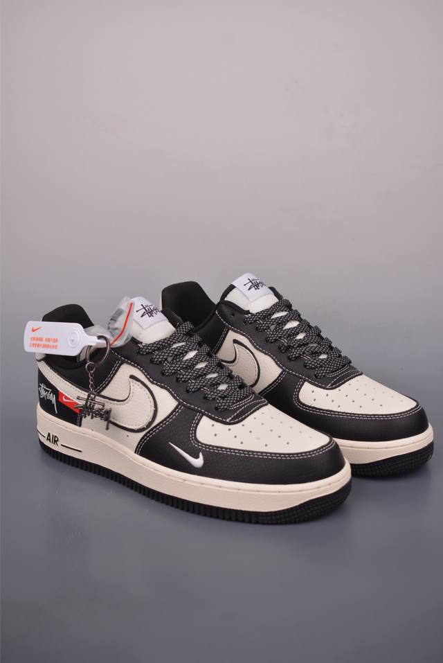 Nike Air Force 1 Low 斯图西联名 原楦头原纸板 打造纯正空军版型 专注外贸渠道 全掌内置蜂窝气垫 原盒配件 原厂中底钢印、拉帮完美 官方货号
