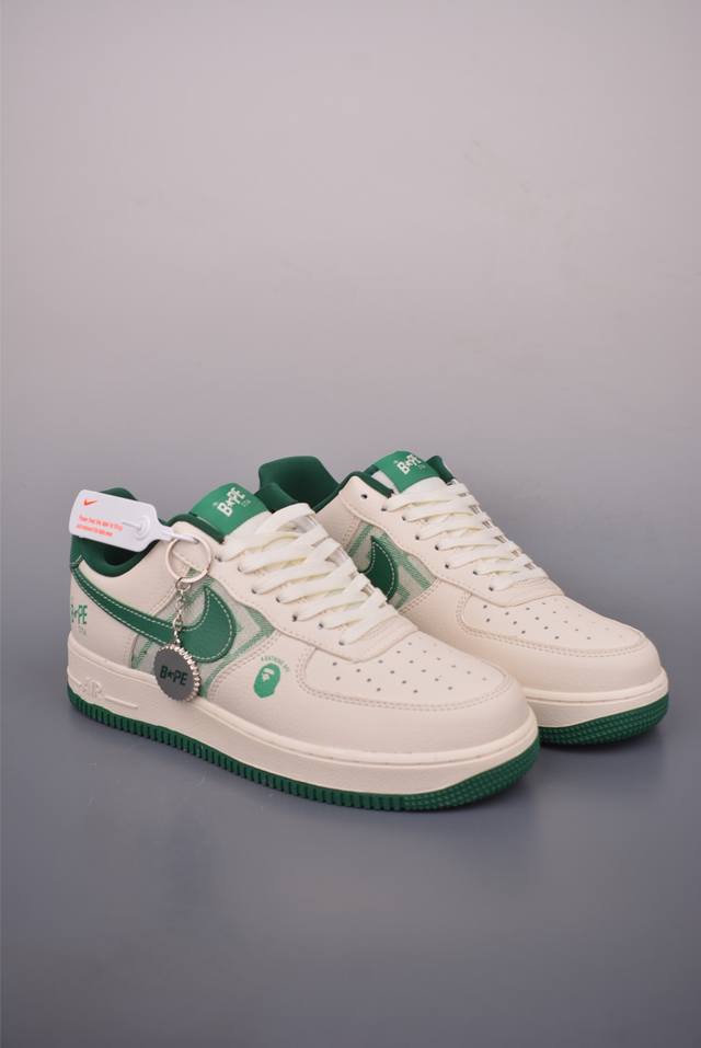 Nike Air Force 1 Low 猿人头联名 原楦头原纸板 打造纯正空军版型 专注外贸渠道 全掌内置蜂窝气垫 原盒配件 原厂中底钢印、拉帮完美 官方货号