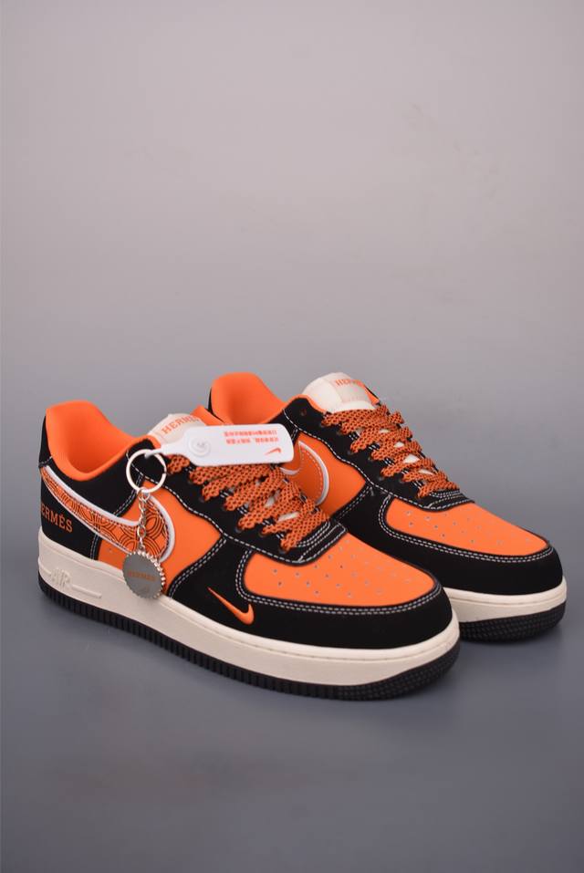 Nike Air Force 1 Low Hermes联名 原楦头原纸板 打造纯正空军版型 专注外贸渠道 全掌内置蜂窝气垫 原盒配件 原厂中底钢印、拉帮完美 官