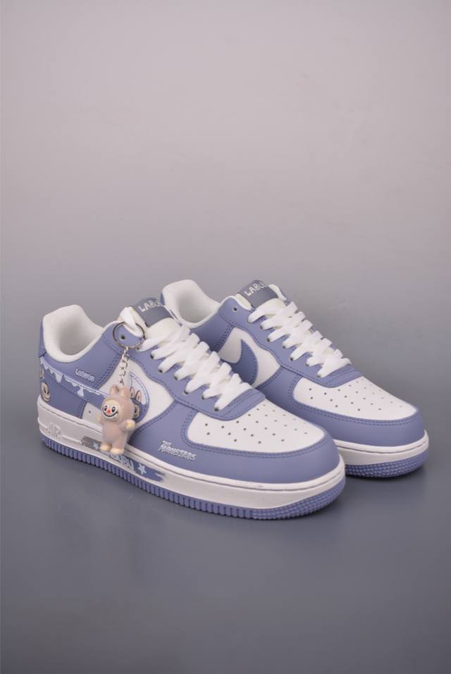 Nike Air Force 1 Low Labubu联名 原楦头原纸板 打造纯正空军版型 专注外贸渠道 全掌内置蜂窝气垫 原盒配件 原厂中底钢印、拉帮完美 官