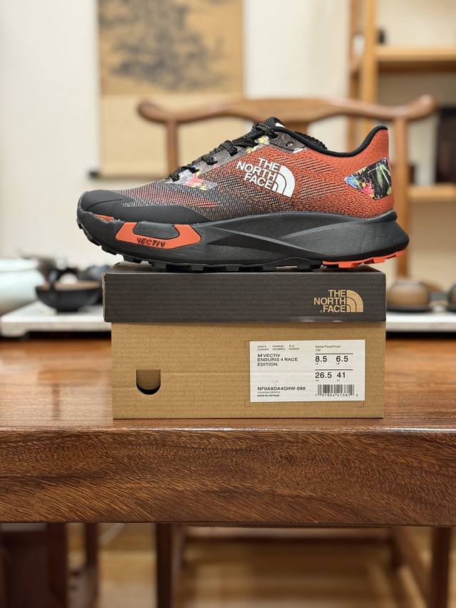 顶级原版 公司级 北面The Ｍ Vectiv Enduris 4 黑橘 Nfoa8Da4Ghw-090 男女鞋 36 36.5 37 38 38.5 39 4