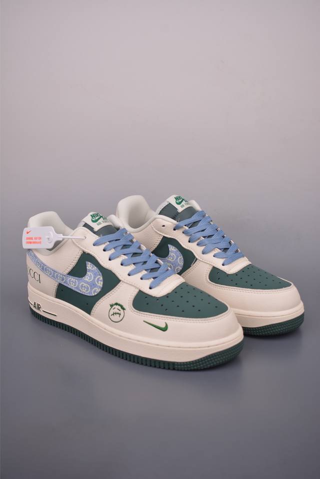 Nike Air Force 1 Low Gucci联名 原楦头原纸板 打造纯正空军版型 专注外贸渠道 全掌内置蜂窝气垫 原盒配件 原厂中底钢印、拉帮完美 官方