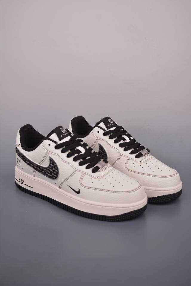 Nike Air Force 1 Low 纪梵希联名 原楦头原纸板 打造纯正空军版型 专注外贸渠道 全掌内置蜂窝气垫 原盒配件 原厂中底钢印、拉帮完美 官方货号