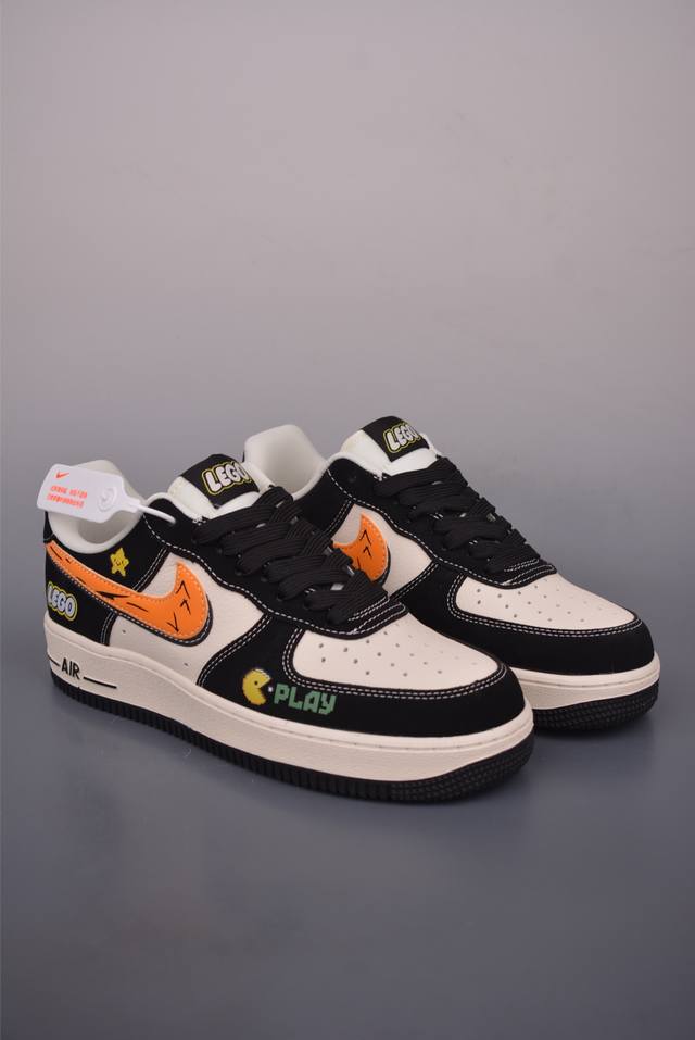 Nike Air Force 1 Low Lego联名 原楦头原纸板 打造纯正空军版型 专注外贸渠道 全掌内置蜂窝气垫 原盒配件 原厂中底钢印、拉帮完美 官方货