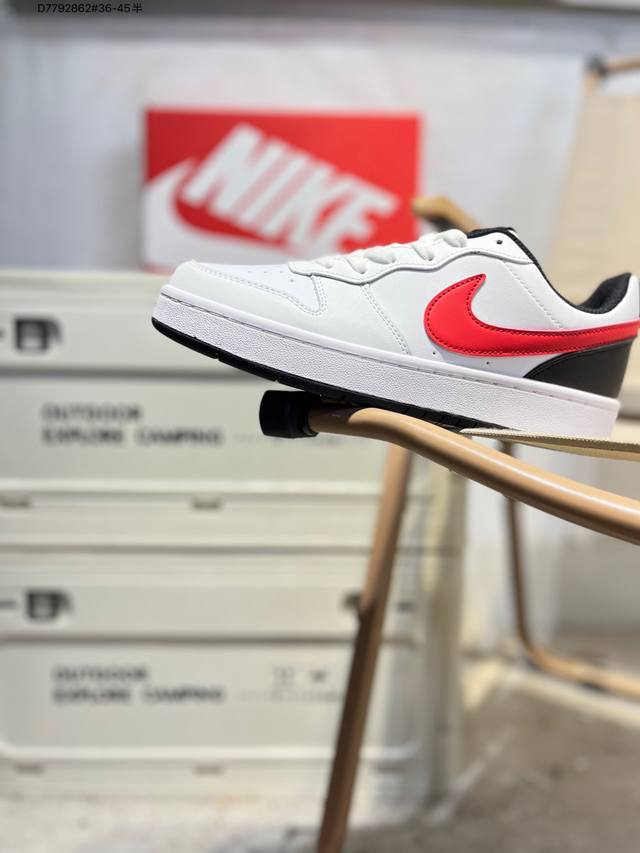 双十一福利特价Nk Court Borough 小空军百搭透气休闲运动板鞋 经典耐用的设计 兼顾舒适脚感和出众风范 演绎匠心之作 结构性的支撑贴合感结合复古篮球