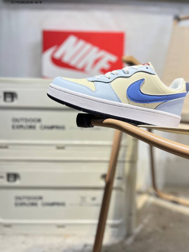 双十一福利特价Nk Court Borough 小空军百搭透气休闲运动板鞋 经典耐用的设计 兼顾舒适脚感和出众风范 演绎匠心之作 结构性的支撑贴合感结合复古篮球