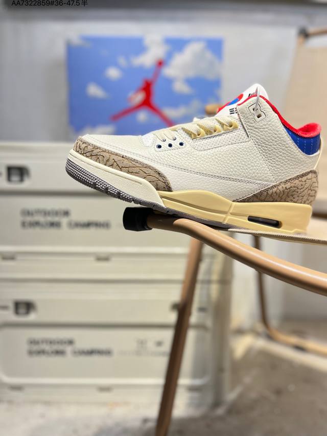 Air Jordan 3 Retro Seoul Aj3 乔3首尔 此次复刻版相较于 2018 年的原版首尔 Air Jordan 3 ，此次保持了标志性的白色