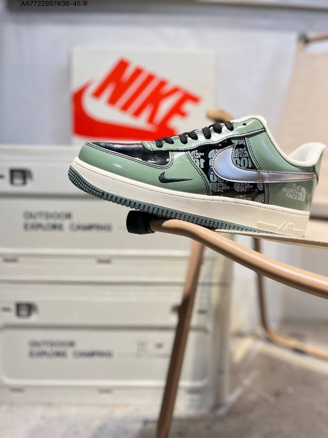 北面 X Nk Air Force 1'07 Low 空军一号低帮休闲板鞋 #定制皮料 原楦原纸板 纯正空军版型 高清洁度 内置全掌气垫Df0188 Aa772