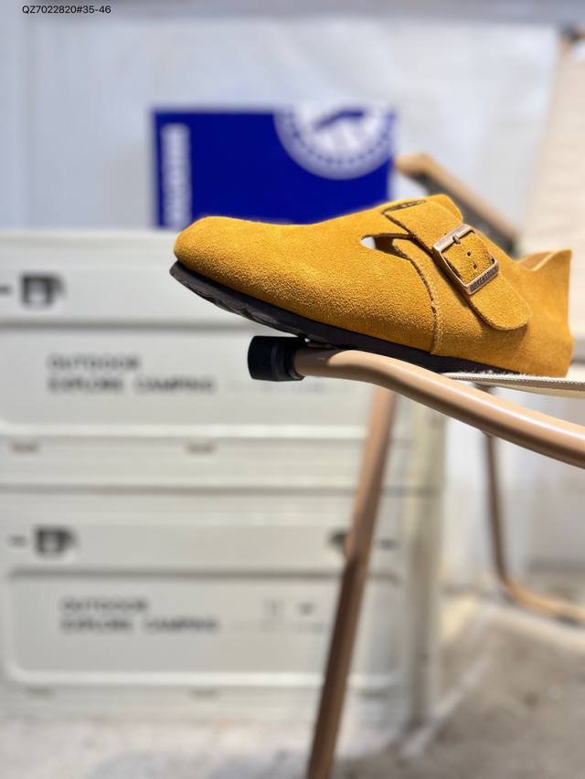 勃肯鞋Birkenstock 真皮软木拖 出口韩国的订单！ 有没有姐妹跟我一样，喜欢鞋拖，懒得弯腰系鞋带 所以Birkenstock博肯鞋真的是我的爱 很久就一