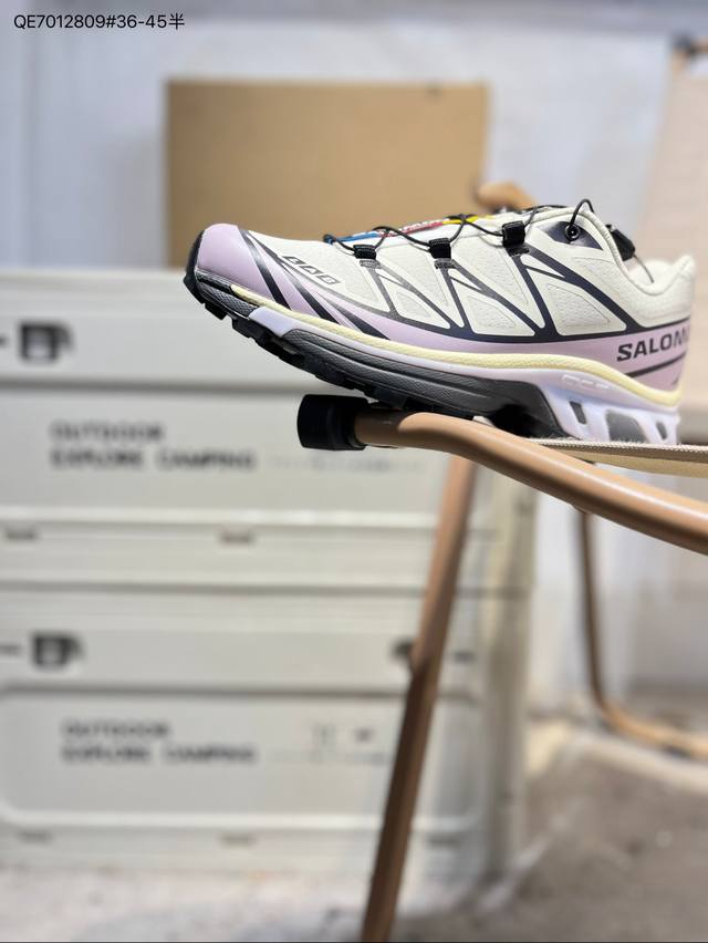 Salomon Xt-6 Gtx萨洛蒙户外越野跑鞋 鞋面采用Sensifit贴合技术 全方位贴合包裹脚型 鞋跟部鞋底牵引设计 提供强大的抓地性能 更适应野外崎岖