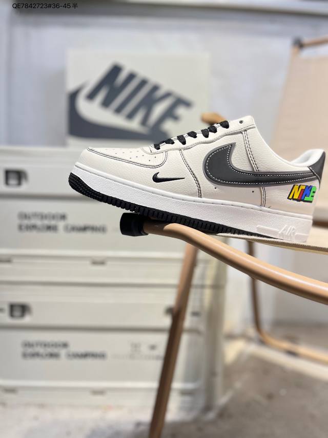 Nk Air Force 1'07 Low 空军一号低帮休闲板鞋 #定制皮料 原楦原纸板 纯正空军版型 高清洁度 内置全掌气垫Xj9168 Qe7842723#