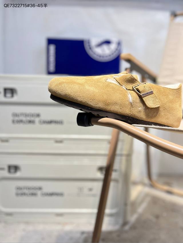 加毛款 #升级原楦开发版型#采用头层磨砂小牛皮里衬鞋面材质#中底鞋床搭载波状外形缓震软木橡胶#外置Eva轻量片装外底舒适又时髦,潮人都在穿德国百年知名鞋履品牌