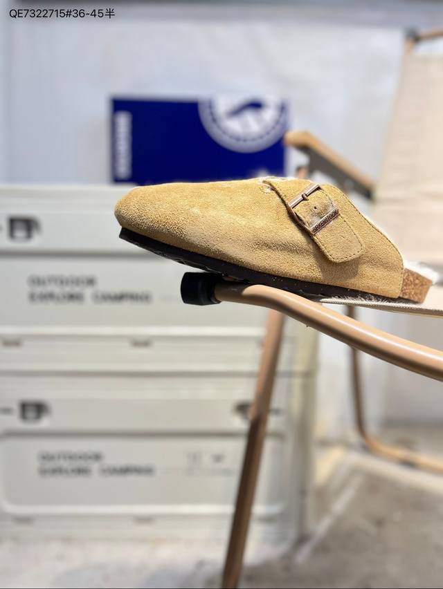 加毛款 #升级原楦开发版型#采用头层磨砂小牛皮里衬鞋面材质#中底鞋床搭载波状外形缓震软木橡胶#外置Eva轻量片装外底舒适又时髦,潮人都在穿德国百年知名鞋履品牌