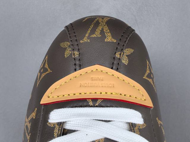 渠道优势， ！ 专柜版：驴牌 Louis Vuitton X Nigo 联名款 Fw25 Buttersoft 牛皮革羊皮革 图案压纹 圆头系带 低帮 生活休闲