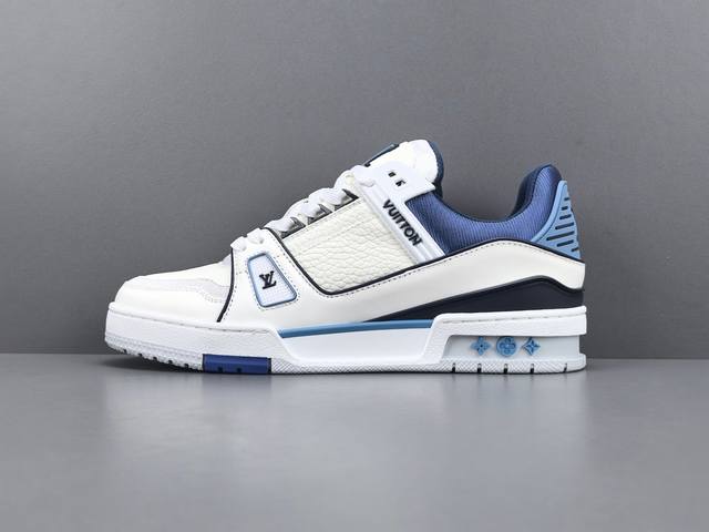 渠道优势 ！ 专柜版 驴牌 Lv Trainer 情侣限定系列 休闲 低帮 时尚板鞋 尺码38 39 40 41 42 43 44 45 46男款 注：此款比运