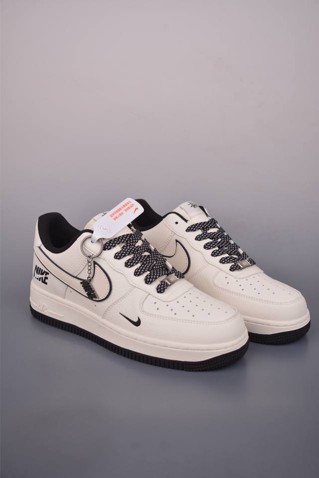Nike Air Force 1 Low 米黑 原楦头原纸板 打造纯正空军版型 专注外贸渠道 全掌内置蜂窝气垫 原盒配件 原厂中底钢印、拉帮完美 官方货号: C