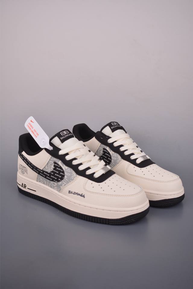 Nike Air Force 1 Low 巴黎世家联名 原楦头原纸板 打造纯正空军版型 专注外贸渠道 全掌内置蜂窝气垫 原盒配件 原厂中底钢印、拉帮完美 官方货