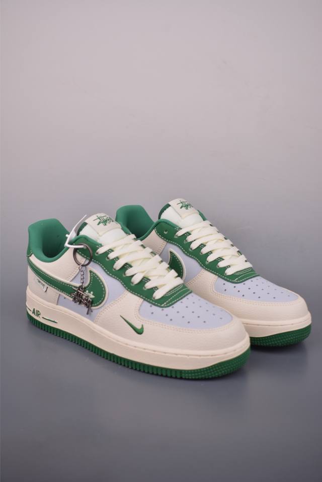 Nike Air Force 1 Low 斯图西联名 原楦头原纸板 打造纯正空军版型 专注外贸渠道 全掌内置蜂窝气垫 原盒配件 原厂中底钢印、拉帮完美 官方货号