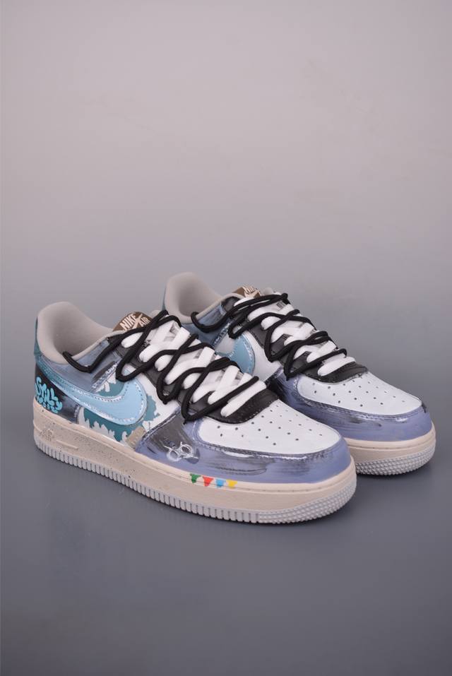 Nike Air Force 1 Low 手绘涂鸦 解构绑带 原楦头原纸板 打造纯正空军版型 专注外贸渠道 全掌内置蜂窝气垫 原盒配件 原厂中底钢印、拉帮完美