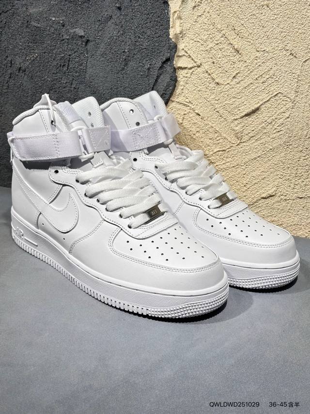 新品上市实拍 Nike Air Force 1 High 空军一号高帮板鞋纯白Cw2290-111 Qwldwd251029