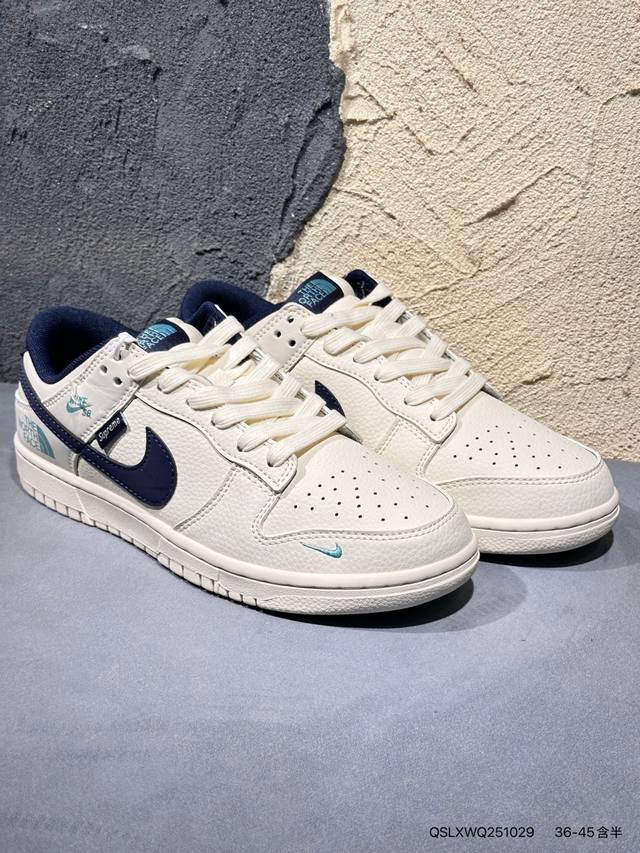 新品上市实拍 2 Nike Sb Dunk Low 古驰联名---深蓝黑拼接 高端定制 低帮休闲板鞋 定制鞋盒 大厂纯原品质出货 超高清洁度 皮料切割干净无任何