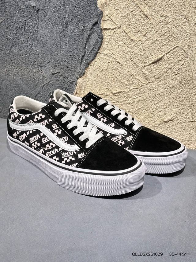 新品上市实拍 Vans Old Skool 万斯经典黑低帮休闲板鞋Qlldsx251029