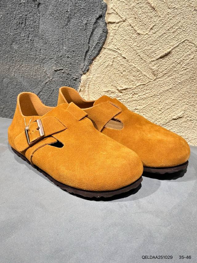 勃肯鞋Birkenstock 拖鞋 真皮软木拖 出口韩国的订单！ 有没有姐妹跟我一样，喜欢鞋拖，懒得弯腰系鞋带 所以Birkenstock博肯鞋真的是我的爱 很