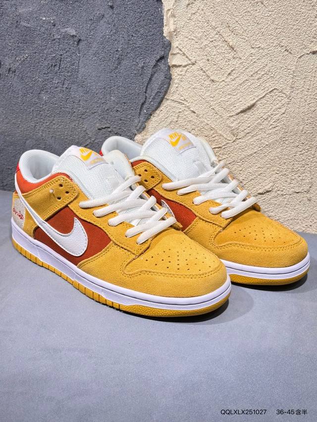 新品上市实拍 耐克Nike Sb Dunk Low 扣篮系列 复古低帮休闲运动滑板板鞋。采用脚感柔软舒适Zoomair气垫，有效吸收滑板等极限运动在落地时带来的