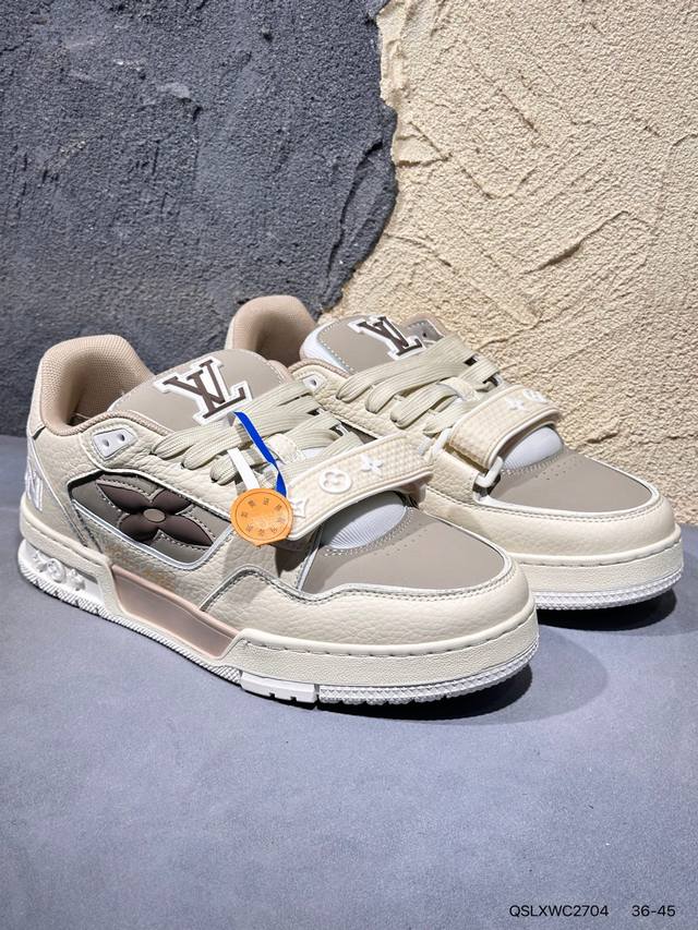新品上市实拍 全新Lv路易威登Louis Vuitton Trainer Sneaker Low休闲运动文化百搭篮球板鞋Qslxwc 4