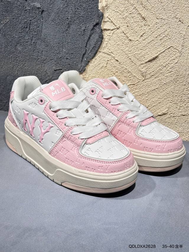 Mlb官方 登月男女情侣复古透气网慢跑鞋Ny运动老爹鞋休闲增高春夏新款Qdldxa2628