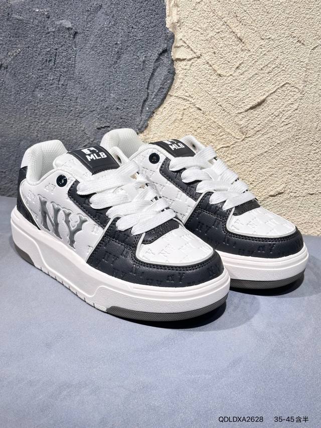 Mlb官方 登月男女情侣复古透气网慢跑鞋Ny运动老爹鞋休闲增高春夏新款Qdldxa2628
