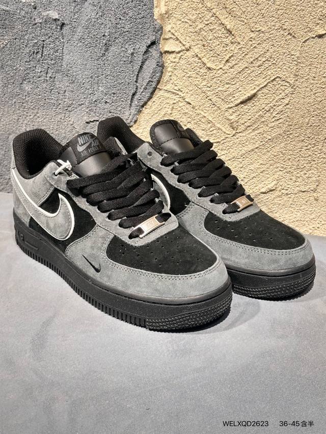 Nike Air Force 1 '07 Low “古驰联名 经典灰花纹”空军一号 低帮 运动鞋 休闲鞋 折边针车 工艺难度大 原楦头原纸板 原装鞋盒 定制五金
