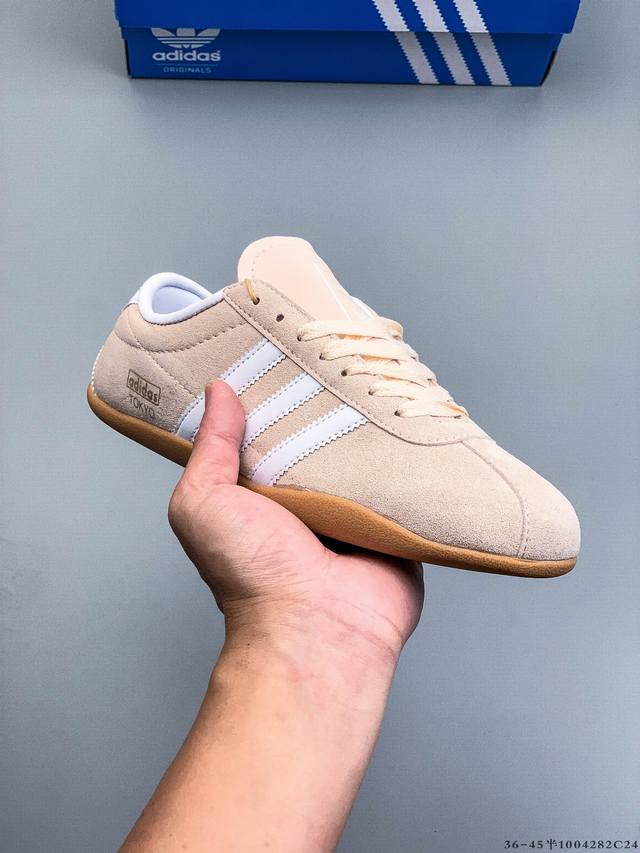 Adidas Originals Tokyo W 东京限定 全新Adidas Originals Tokyo W 系列复古百搭薄底德训风低帮休闲运动鞋 生胶底