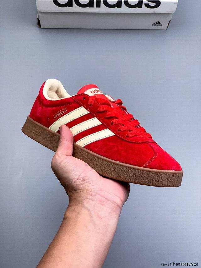 Adidas Vl Court Classic 舒适轻盈 防滑耐磨 低帮休闲板鞋 0930119Y20