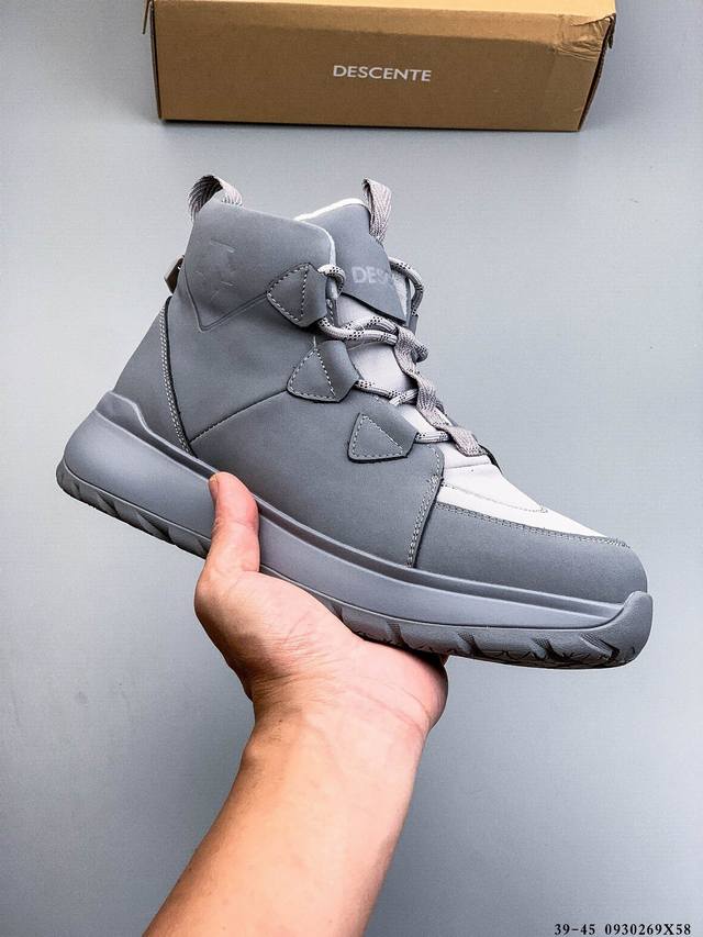 公司级！Descente Polestar Mid迪桑特运动休闲男女款耐磨缓震保暖雪地靴运动中帮 Polestar Mid中帮雪地靴，采用超临界发泡缓震中底，软