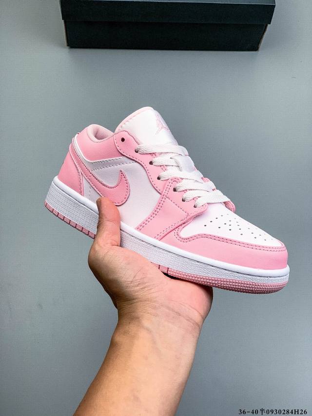 公司级头层！耐克Nike Air Jordan 1 Low Aj1 乔1 低帮潮流运动休闲板鞋。Aj1 低帮拼接 完美版型真头层牛皮# 内置缓震气垫 原鞋开模