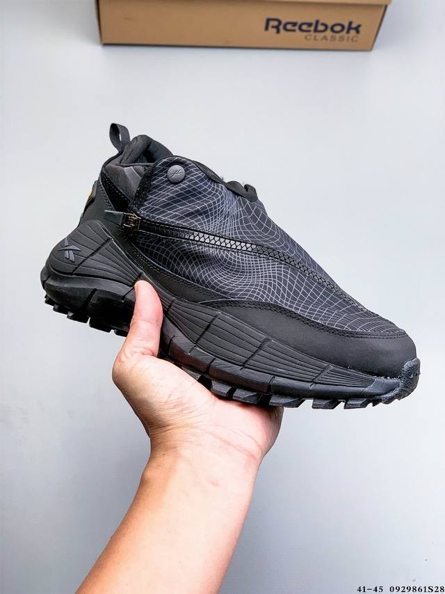 公司级！Reebok锐步 Zig Kinetica Edge 2.5 休闲运动 网布反毛皮橡胶Tpu耐磨 低帮 越野休闲城市通勤跑步鞋 0929861S28