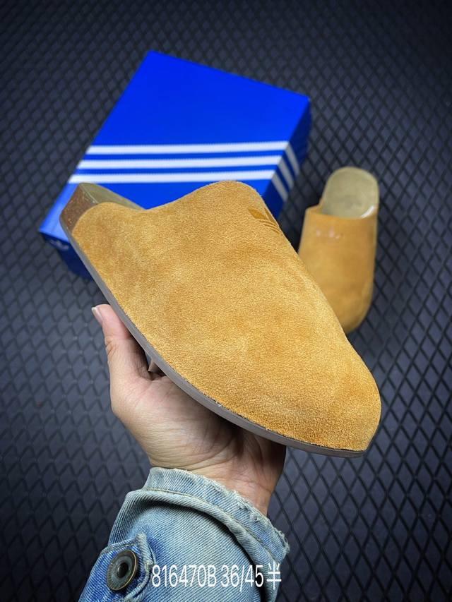 B Ad Originals Adimule 舒适百搭 防磨包头一脚蹬拖鞋 Jr3586 尺码：35.5 36 36.5 37 38 38.5 39 40 40