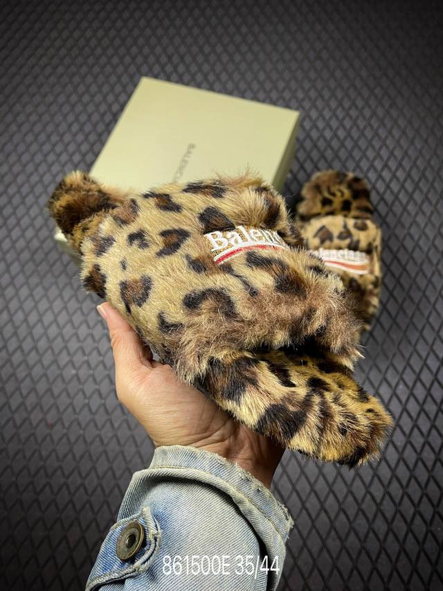 E Balenciaga 巴黎世家 2025 巴黎 毛拖 官网上新 独家首发 巴黎世家25S经典羊毛拖 时装走秀款 经典巴黎世家 秋冬毛拖 码数 35-44 编