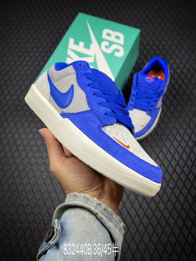 B 公司级Nike Sb Force 58 耐克 低帮休闲板鞋 是一款将前沿创新带入街头的单品 它具有硫化杯底 具有出色的耐用性和灵活性 使用帆布和绒面革 在饰