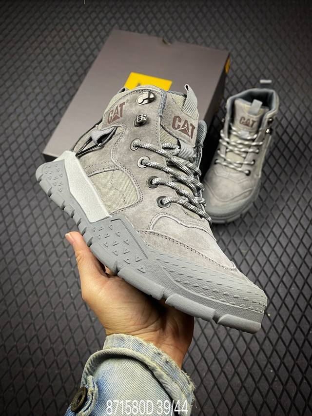 新货Cat卡特 硬汉推土机品牌经典百搭户外中帮休闲马丁靴 #广东大厂品质 秋冬新款 常年主打 时尚潮流搭配 面料釆用意大利进口磨砂牛皮 全鞋真牛皮材料 大底到五