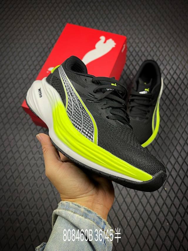 B 公司级Puma Deviate Nitro 3 彪马 缓震训练跑鞋透气 舒适防滑耐磨 低帮 休闲跑步鞋 货号:378449-03 尺码:36 37 37.5