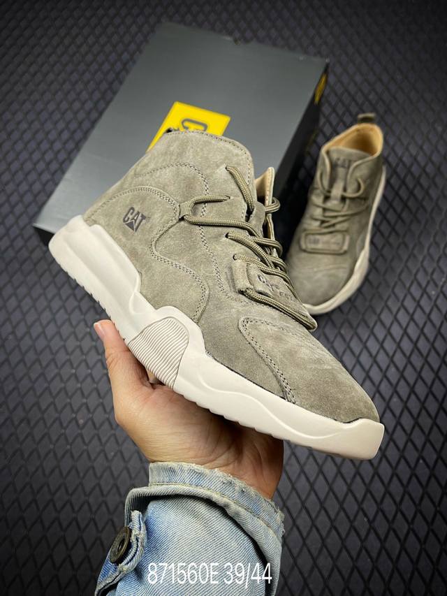 E 25秋冬款Cat 卡特 硬汉推土机品牌经典百搭户外中帮休闲马丁靴系列 广东大厂品质 官网常年主打款 时尚潮流搭配 面料釆用意大利进口头层麂牛皮 全鞋牛皮材料