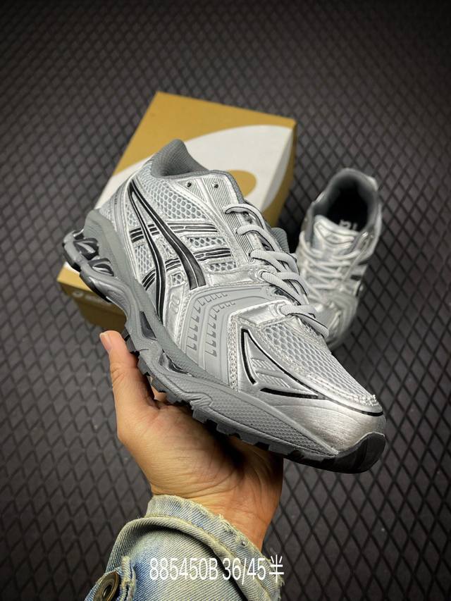 B Asics Gel-Kayano 14 亚瑟士运动休闲透气专业跑鞋 采用工程弹性双层再生针织密度鞋面材质 后跟3D可视Gel缓震乳胶物料 升级Ff Blas