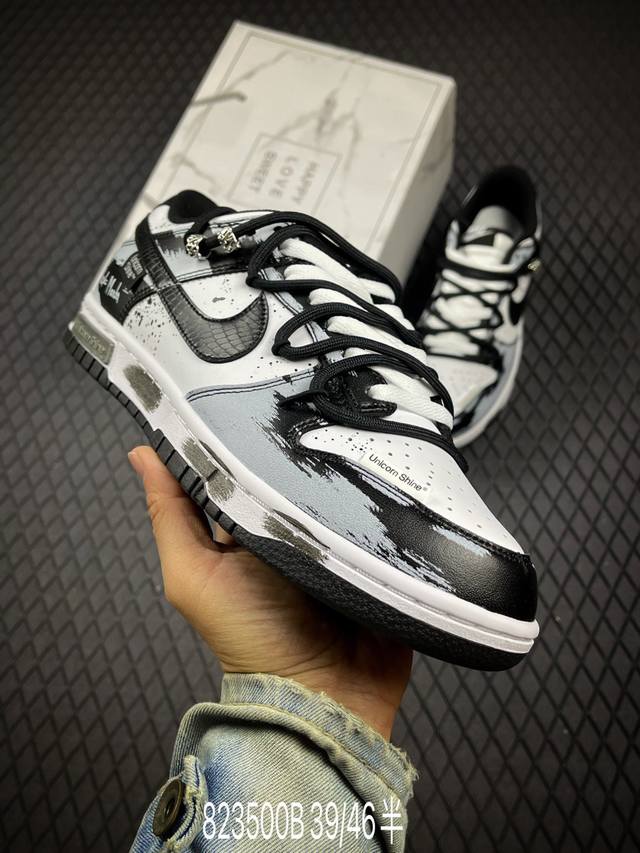 B Nike Dunk Low Retro ‘绑带联名’原装头层材料 用料绝不含糊 独家版型蒸餾加工帶來的是更好的视觉和脚感体验 清洁度 电绣工艺 皮料切割干净