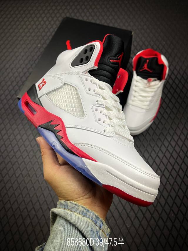 Air Jordan 5 Retro Fire Red Black Tongue Aj5 乔5流川枫 火焰红 头层篮球鞋 Hq7978-101 尺码：39 40