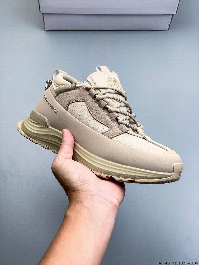 公司级！原楦开发纸版楦型#采用防水耐磨纤维革组合采用固色翻毛皮与头层皮饰片鞋面材质#中底增高加厚缓震Pu组合防滑耐磨锯齿大底秋境无际,逸界前行！加拿大服饰品牌